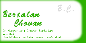 bertalan chovan business card